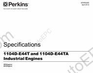 Perkins Engine 1104D Workshop Manual, Schematic and Operation and Maintenance Manual Perkins 1104D Industrial Engine