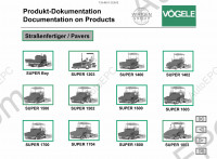Vogele Electronic spare parts catalog, service manual, wiring diagrams and operation manuals. PDF