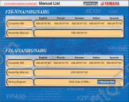 Yamaha Repair Manuals 2007 300-600cc motorcycles repair manuals - FZ6-N/S, YZF-R6, VP300, YP400/A, XP500/A