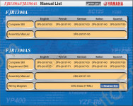 Yamaha Repair Manuals 2007 1100cc-- motorcycles repair manuals - XVS1100A, FJR1300A, FJR1300AS, XVS1300A, MT-01, XV1900A.
