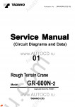 Tadano Rough Terrain Crane GR-600N-2 - Service Manual workshop service manuals for Tadano Rough Terrain Crane GR-600N-2