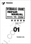 Tadano Rough Terrain Crane TR-250M-5 workshop manuals for Tadano Hydraulic Crane TR-250M-5